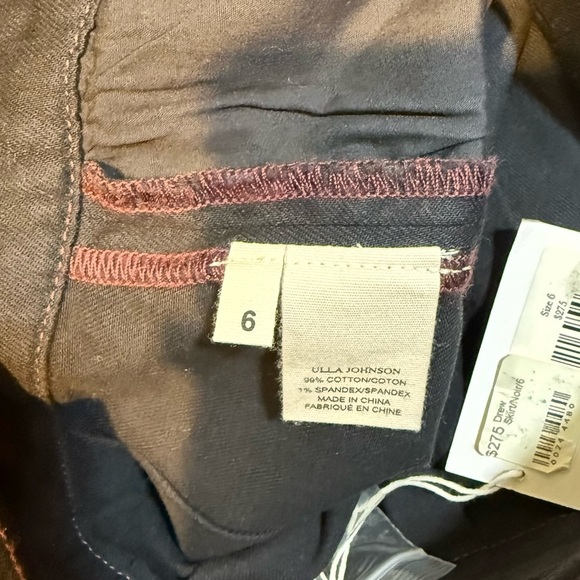 Ulla Johnson NWT Denim Drew Tie Front Mini Skirt Size 6 - Picture 7 of 7